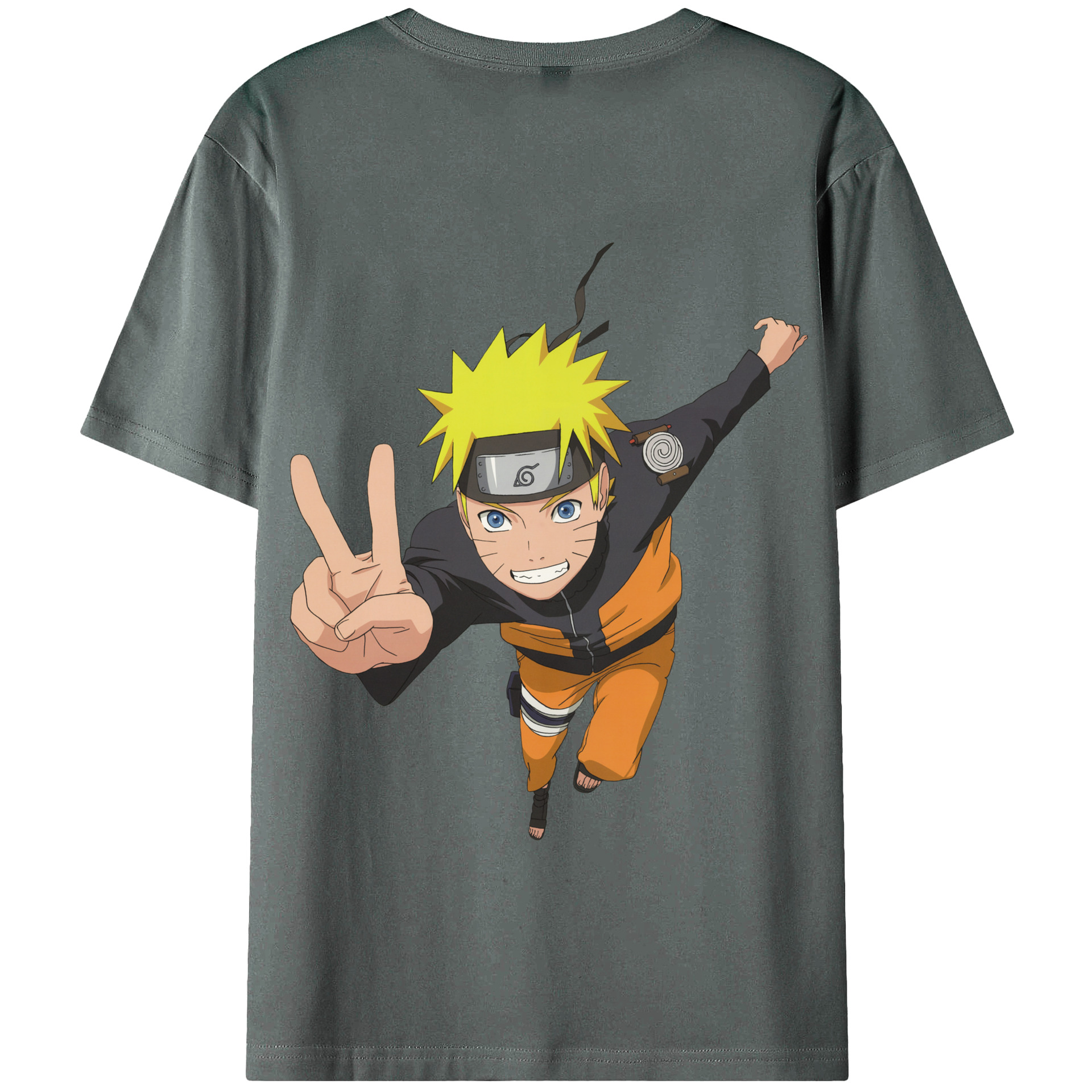 （画像用） NARUTO -ナルト- うずまき ナルト Uzumaki Naruto 綿100％半袖Tシャツ（背面プリント）
